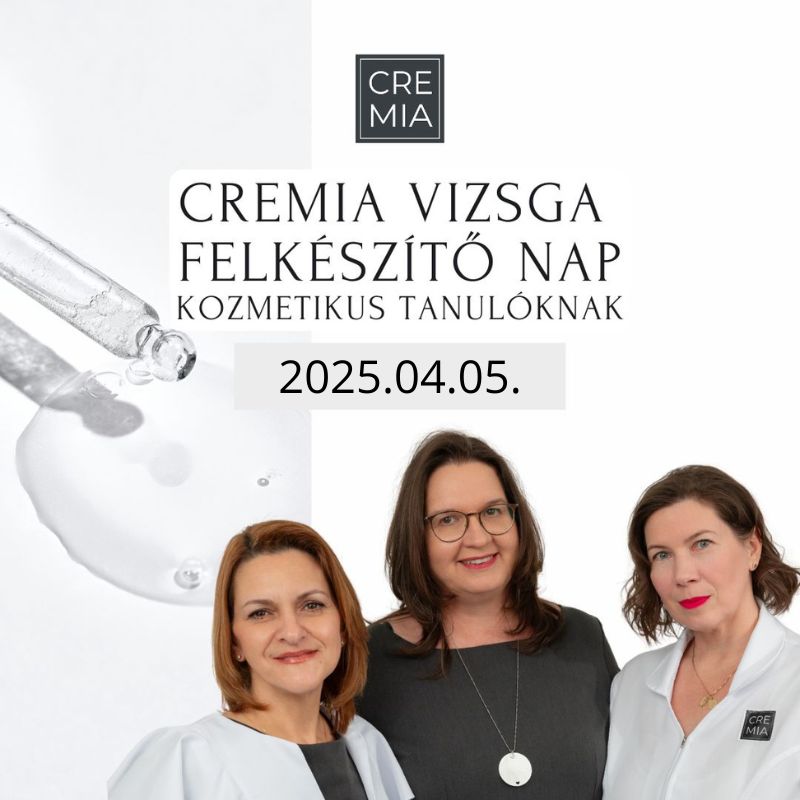 Regisztrációs kártya - Cremia Vizsga Felkészítő Nap kozmetikus tanulóknak